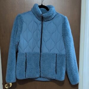 Free Country Quilted Blue Teddy Jacket